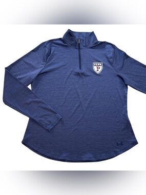 Under Armour UPenn Quakers Women’s Vent Tech 1/4 Zip Pullover Navy Blue size XL
